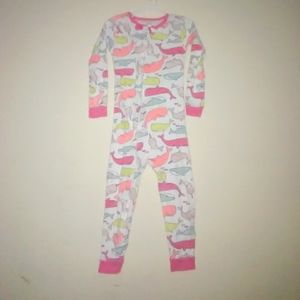 Carters toddler girl One piece sleeper 4T whales